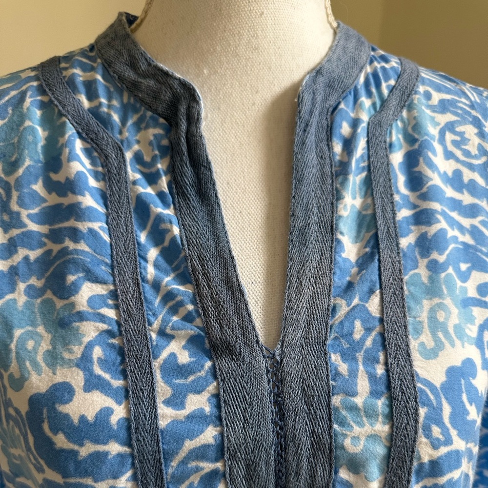 Roberta Roller Rabbit Blue Pattern Swim Coverup S… - image 2